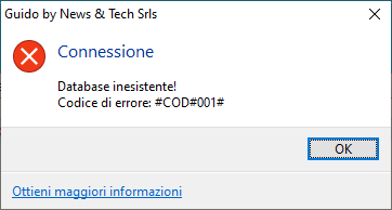 #COD#001# Codice di Errore Guido By News & Tech Srls