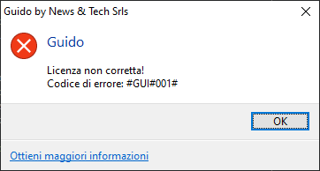 GUI001 ErrorCode Guido by News & Tech Srls